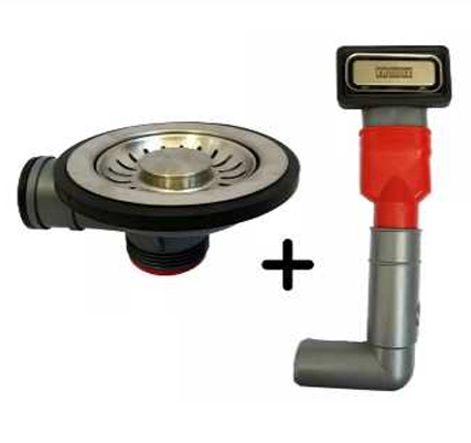 Válvula Franke 4,5" con Overflow Marca Franke (cuadrada) | Repuesto Original