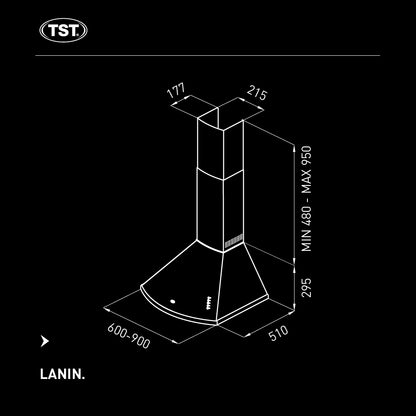 Campana de Cocina de Acero Inoxidable TST Lanin 60 cm