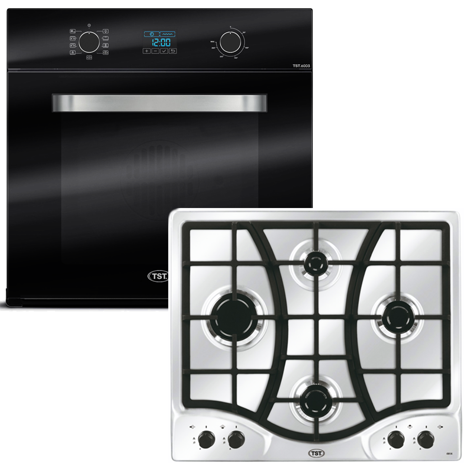 Combo de Horno eléctrico TST modelo Avvolto y Anafe a gas modelo Stagio