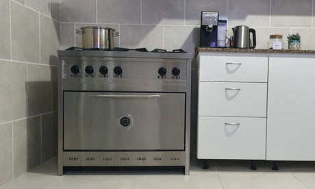 Cocina Semi Industrial para hogar 5 hornallas 90 Cm Acero