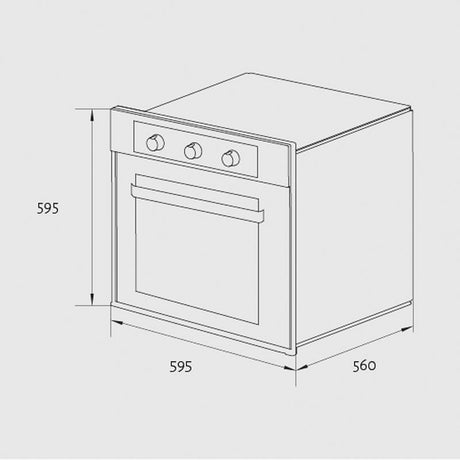 horno electrico fornello plano de medidas